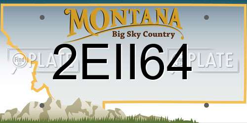 2EII64 Montana License Plate