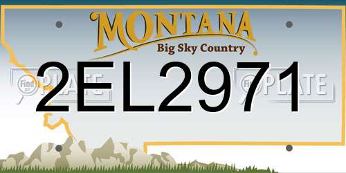 2EL2971 Montana License Plate