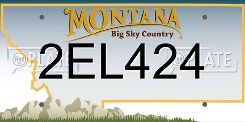 2EL424 Montana License Plate