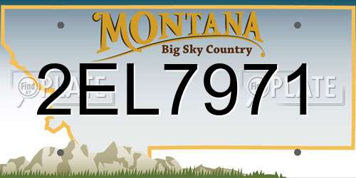 2EL7971 Montana License Plate