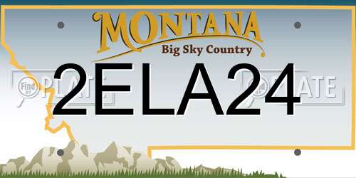 2ELA24 Montana License Plate