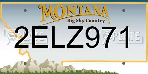 2ELZ971 Montana License Plate