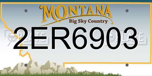 2ER6903 Montana License Plate