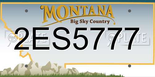 2ES5777 Montana License Plate