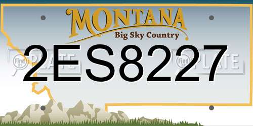 2ES8227 Montana License Plate
