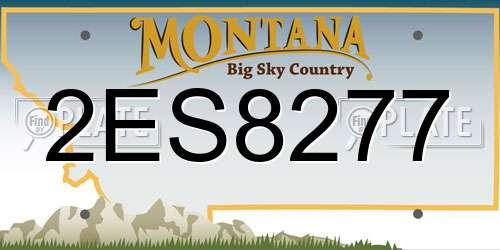 2ES8277 Montana License Plate