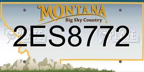 2ES8772 Montana License Plate