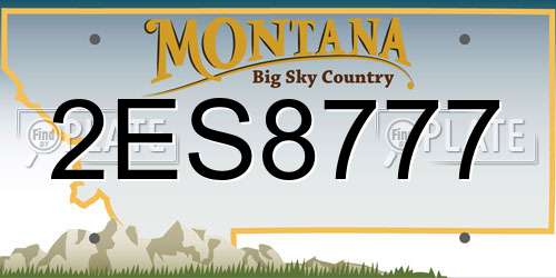 2ES8777 Montana License Plate