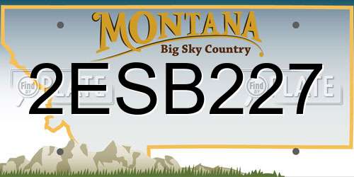 2ESB227 Montana License Plate