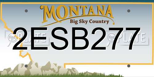 2ESB277 Montana License Plate