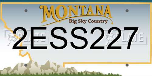 2ESS227 Montana License Plate