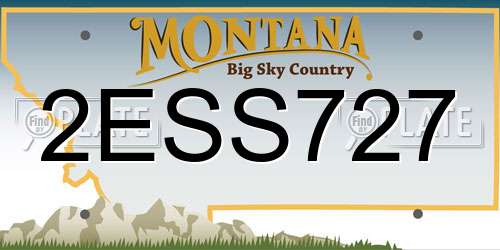 2ESS727 Montana License Plate