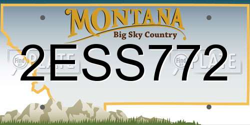 2ESS772 Montana License Plate