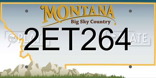 2ET264 Montana License Plate