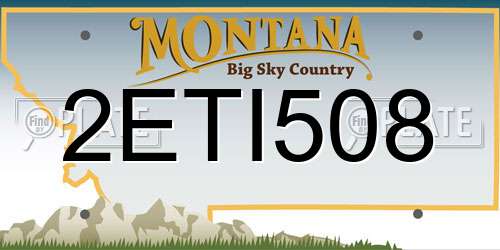 2ETI508 Montana License Plate
