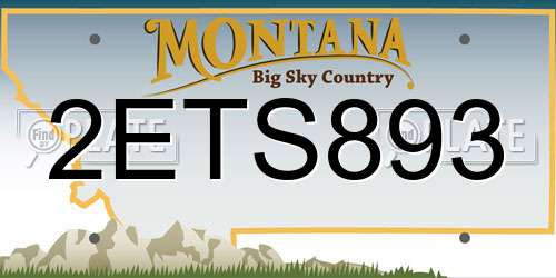 2ETS893 Montana License Plate
