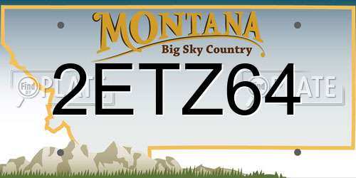 2ETZ64 Montana License Plate