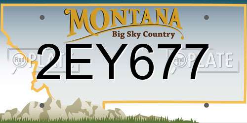 2EY677 Montana License Plate