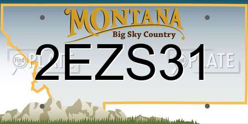2EZS31 Montana License Plate