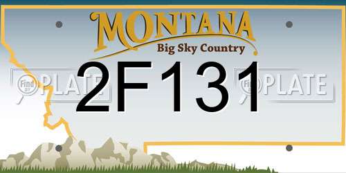 2F131 Montana License Plate