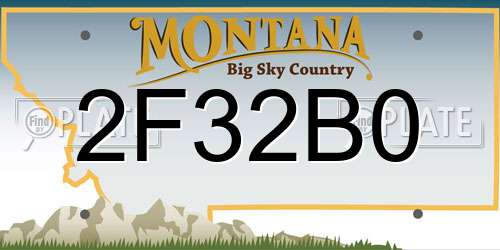 2F32B0 Montana License Plate