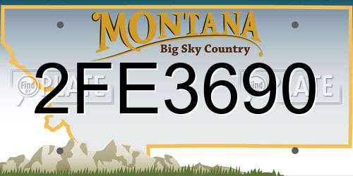 2FE3690 Montana License Plate