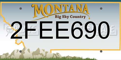 2FEE690 Montana License Plate