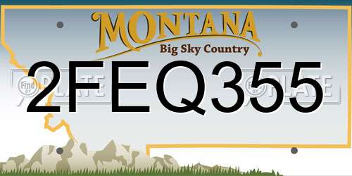 2FEQ355 Montana License Plate