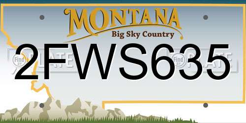 2FWS635 Montana License Plate