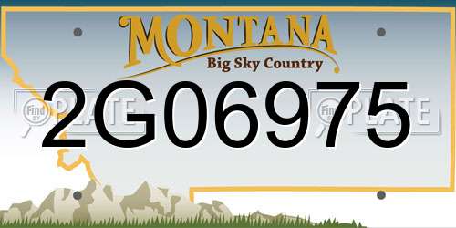 2G06975 Montana License Plate