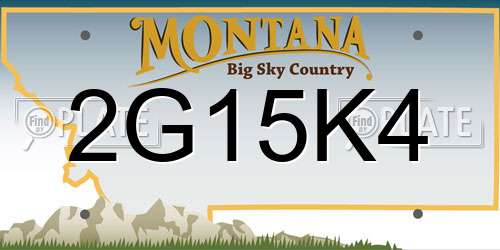 2G15K4 Montana License Plate