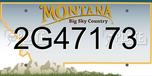 2G47173 Montana License Plate