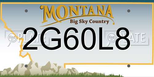 2G60L8 Montana License Plate