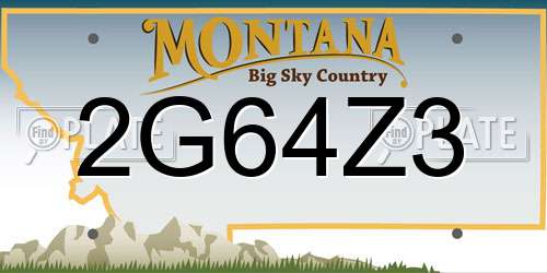 2G64Z3 Montana License Plate