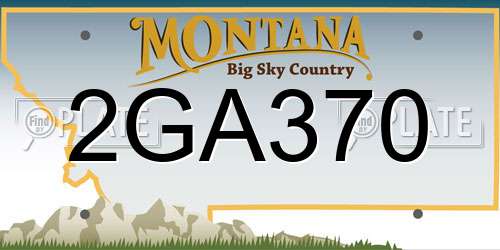 2GA370 Montana License Plate
