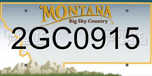 2GC0915 Montana License Plate
