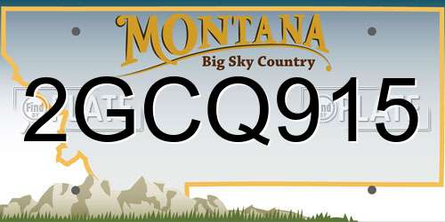 2GCQ915 Montana License Plate