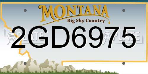 2GD6975 Montana License Plate