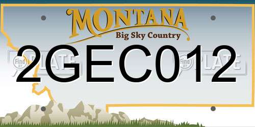 2GEC012 Montana License Plate