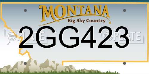 2GG423 Montana License Plate