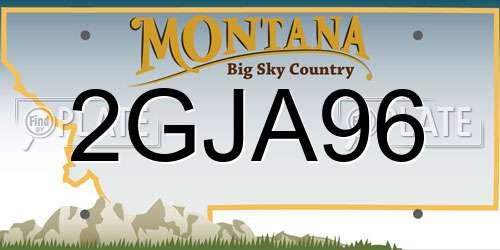 2GJA96 Montana License Plate
