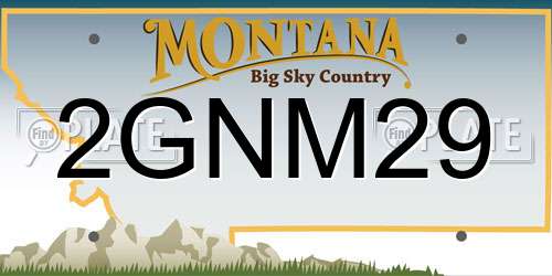 2GNM29 Montana License Plate