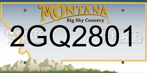 2GQ2801 Montana License Plate