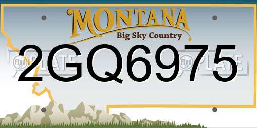 2GQ6975 Montana License Plate
