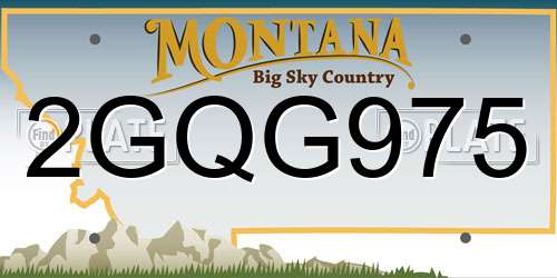 2GQG975 Montana License Plate