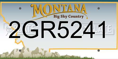 2GR5241 Montana License Plate