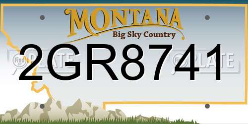 2GR8741 Montana License Plate