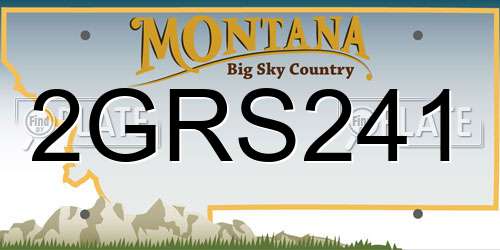 2GRS241 Montana License Plate