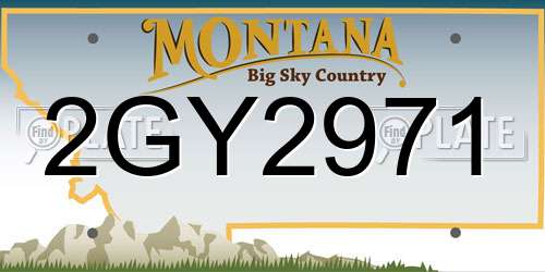2GY2971 Montana License Plate