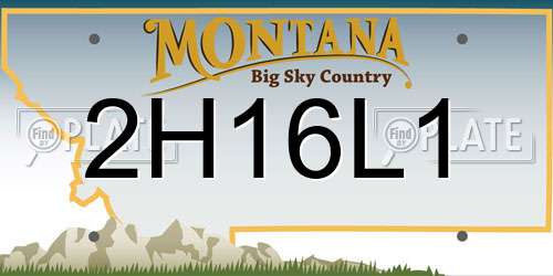 2H16L1 Montana License Plate